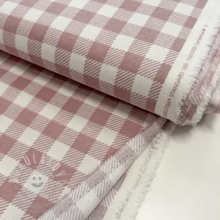 Bavlněná látka FLANNEL BIG Check light pink