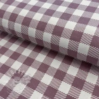 Bavlněná látka FLANNEL BIG Check mauve