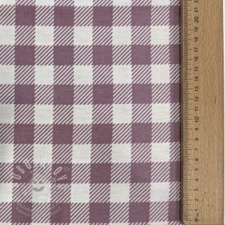 Bavlněná látka FLANNEL BIG Check mauve