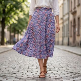 Viskóza RADIANCE Abstract purple digital print