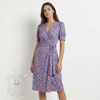 Viskóza RADIANCE Abstract purple digital print