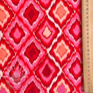 Viskóza RADIANCE Abstract red digital print