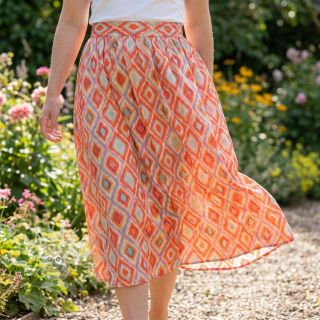 Viskóza RADIANCE Abstract orange digital print