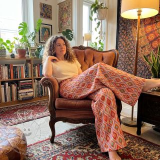 Viskóza RADIANCE Abstract orange digital print