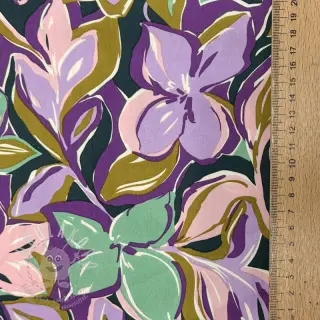 Bavlněná látka VISCOSE Flowers cobalt