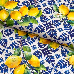 Bavlněná látka VISCOSE Lemons digital print