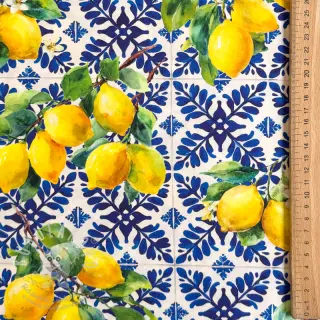 Bavlněná látka VISCOSE Lemons digital print