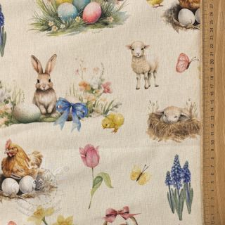 Dekorační látka Easter Garden Joy digital print