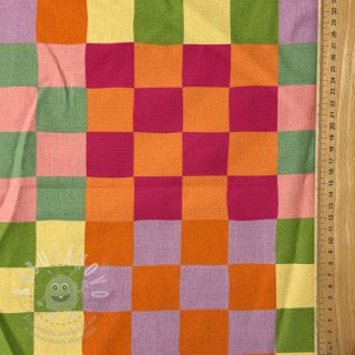 Dekorační látka Joyful Block Patch digital print