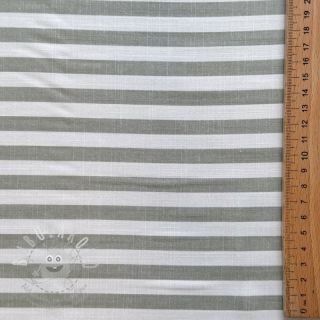 Viskóza YARN DYED Stripes SMALL green