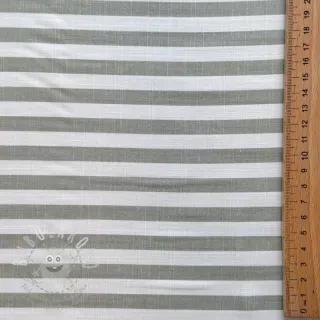 Viskóza YARN DYED Stripes SMALL green