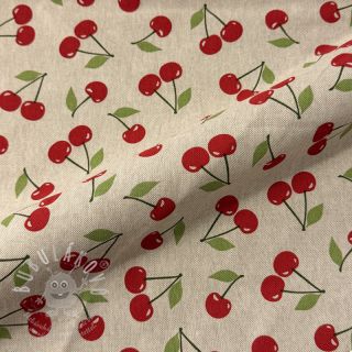 Dekorační látka Linenlook premium Cherry Happy Joy