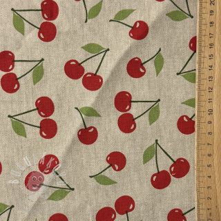 Dekorační látka Linenlook premium Cherry Happy Joy
