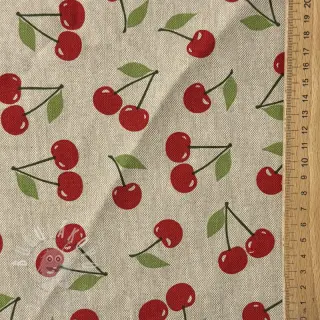 Dekorační látka Linenlook premium Cherry Happy Joy