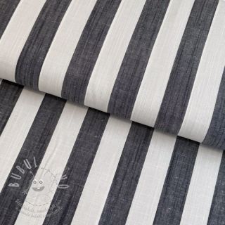 Viskóza YARN DYED Stripes BIG navy