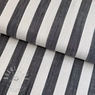 Viskóza YARN DYED Stripes BIG navy