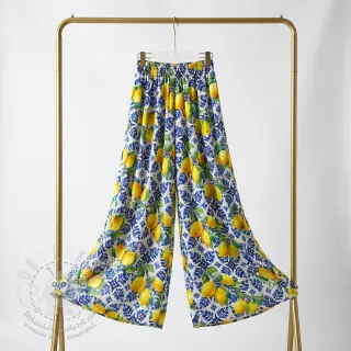 Bavlněná látka VISCOSE Lemons digital print