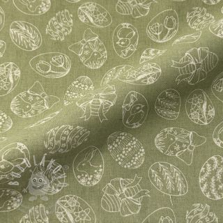 Dekorační látka Linenlook premium Easter Egg Tale