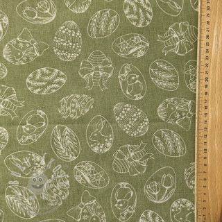 Dekorační látka Linenlook premium Easter Egg Tale