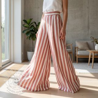 Viskóza YARN DYED Stripes BIG orange