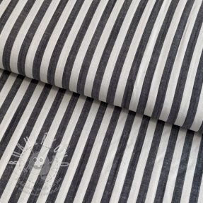 Viskóza YARN DYED Stripes SMALL navy