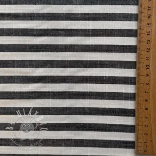 Viskóza YARN DYED Stripes SMALL navy