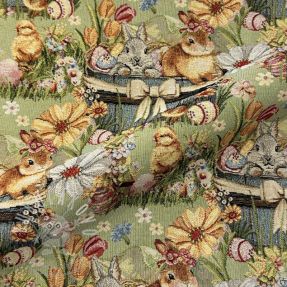 Dekorační látka GOBELIN premium Playful Easter Scene