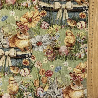 Dekorační látka GOBELIN premium Playful Easter Scene