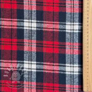 Scottish Check YARN DYED BRUSHED Atlas red