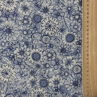 Dekorační látka Linenlook Bloom Fully Mix digital print