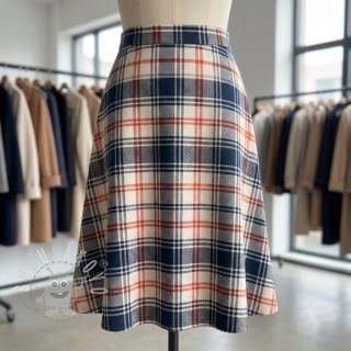 Bavlněná látka YARN DYED BRUSHED Check Mia navy