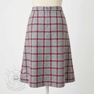 Bavlněná látka YARN DYED BRUSHED Check Dara grey