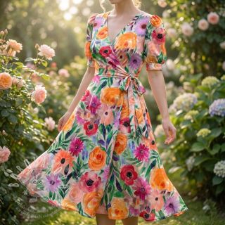 Viskóza RADIANCE Flowers Lirie digital print