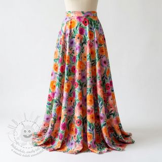 Viskóza RADIANCE Flowers Lirie digital print