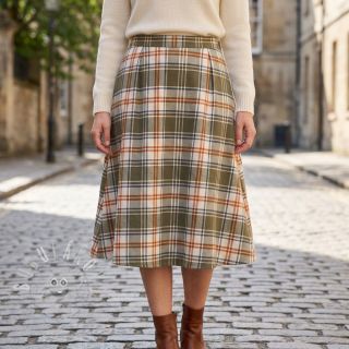 Bavlněná látka YARN DYED BRUSHED Check Mia olive