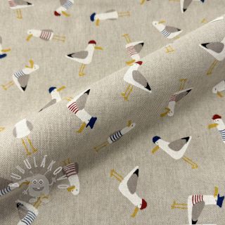 Dekorační látka Linenlook premium Seagull dress up