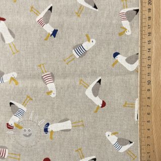 Dekorační látka Linenlook premium Seagull dress up