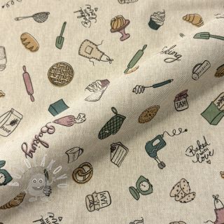 Dekorační látka Linenlook premium Bake Off Doodle