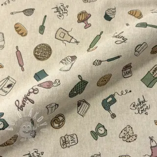 Dekorační látka Linenlook premium Bake Off Doodle