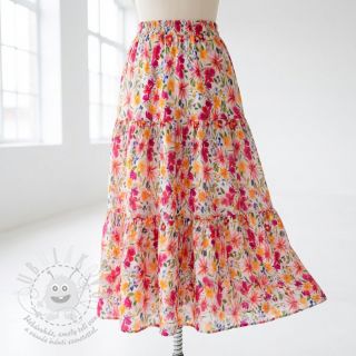 Viskóza DOBBY Flowers digital print