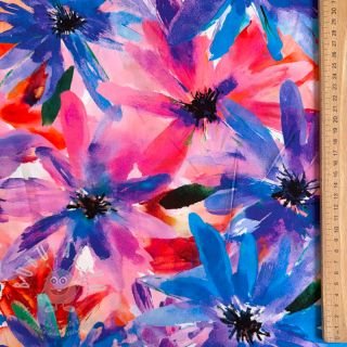 Viskóza ECOVERO Flowers design D digital print