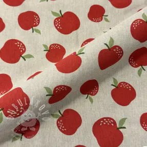 Dekorační látka Linenlook premium Apple Happy Joy