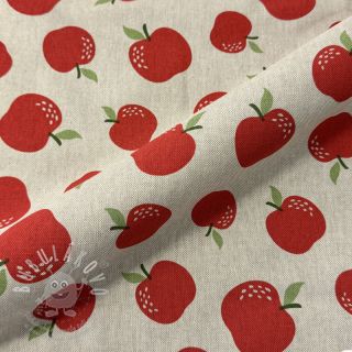Dekorační látka Linenlook premium Apple Happy Joy