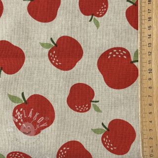 Dekorační látka Linenlook premium Apple Happy Joy