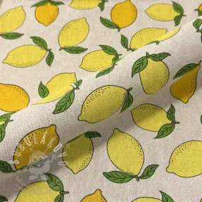 Dekorační látka Linenlook premium Sunny Lemon Fruit