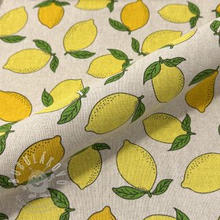 Dekorační látka Linenlook premium Sunny Lemon Fruit
