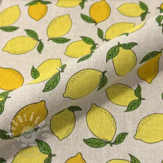Dekorační látka Linenlook premium Sunny Lemon Fruit