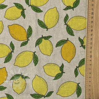Dekorační látka Linenlook premium Sunny Lemon Fruit