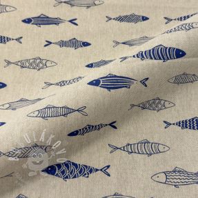 Dekorační látka Linenlook premium Fish Swimming School
