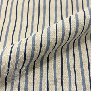 Dekorační látka Linenlook premium Wavy Art Stripe
